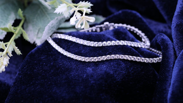 Reverra 14K Gold Brilliant Round Cut IGI Certified Lab Grown Diamond Tennis Bracelet for Women