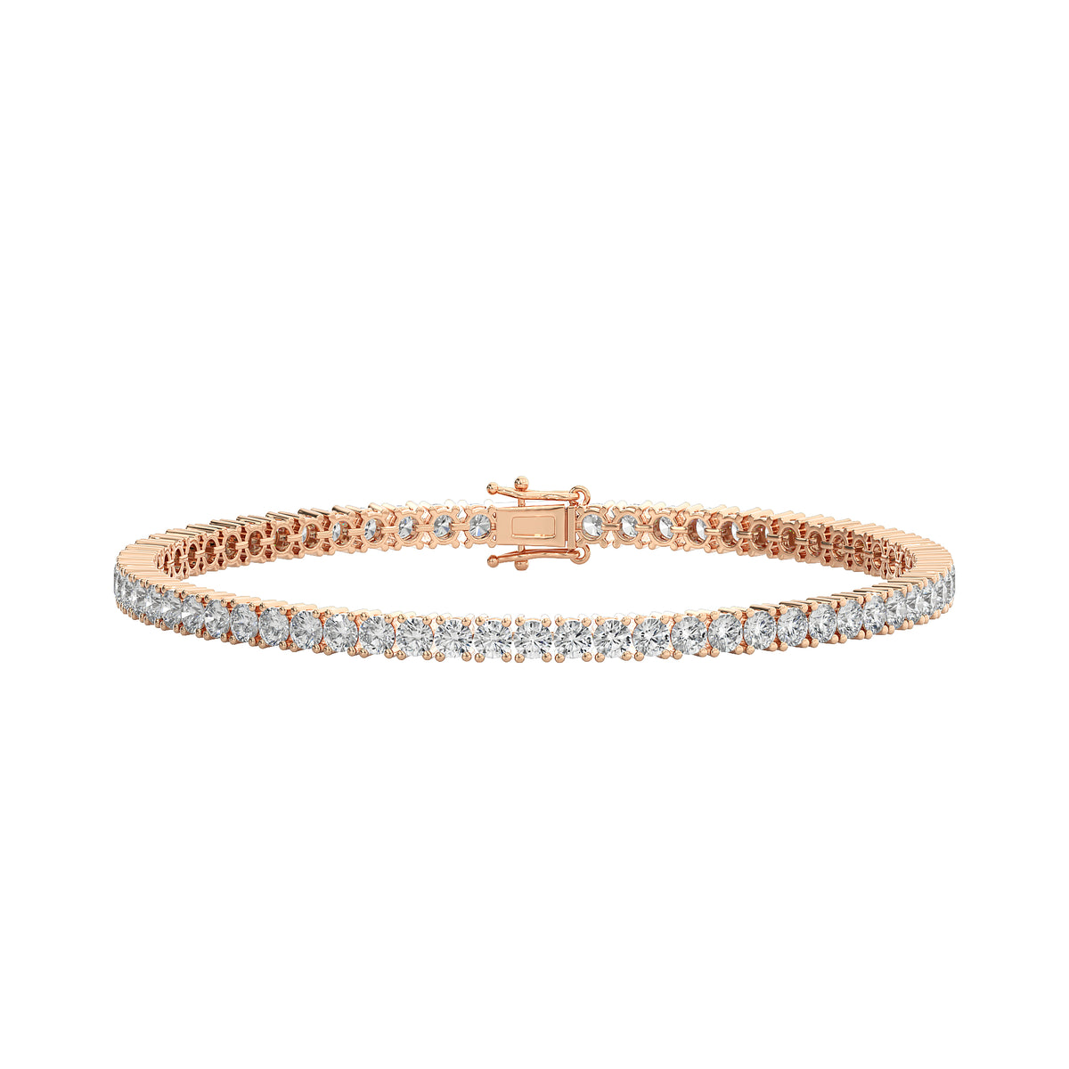 Reverra 14K Round Lab Diamond Tennis Bracelet