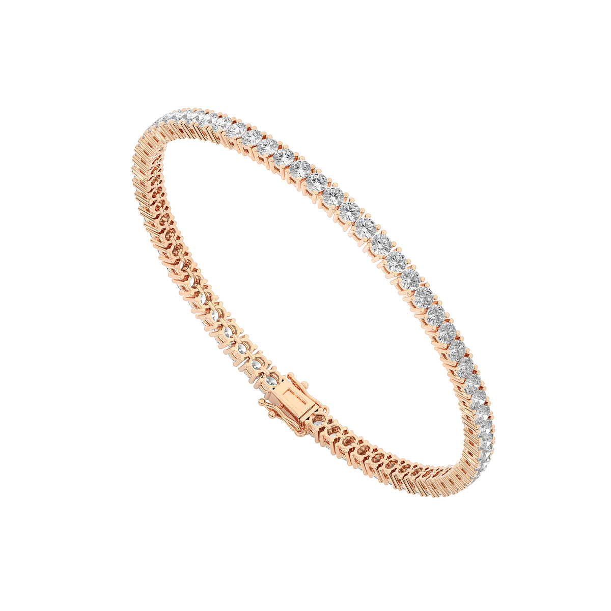 Reverra 14K Round Lab Diamond Tennis Bracelet