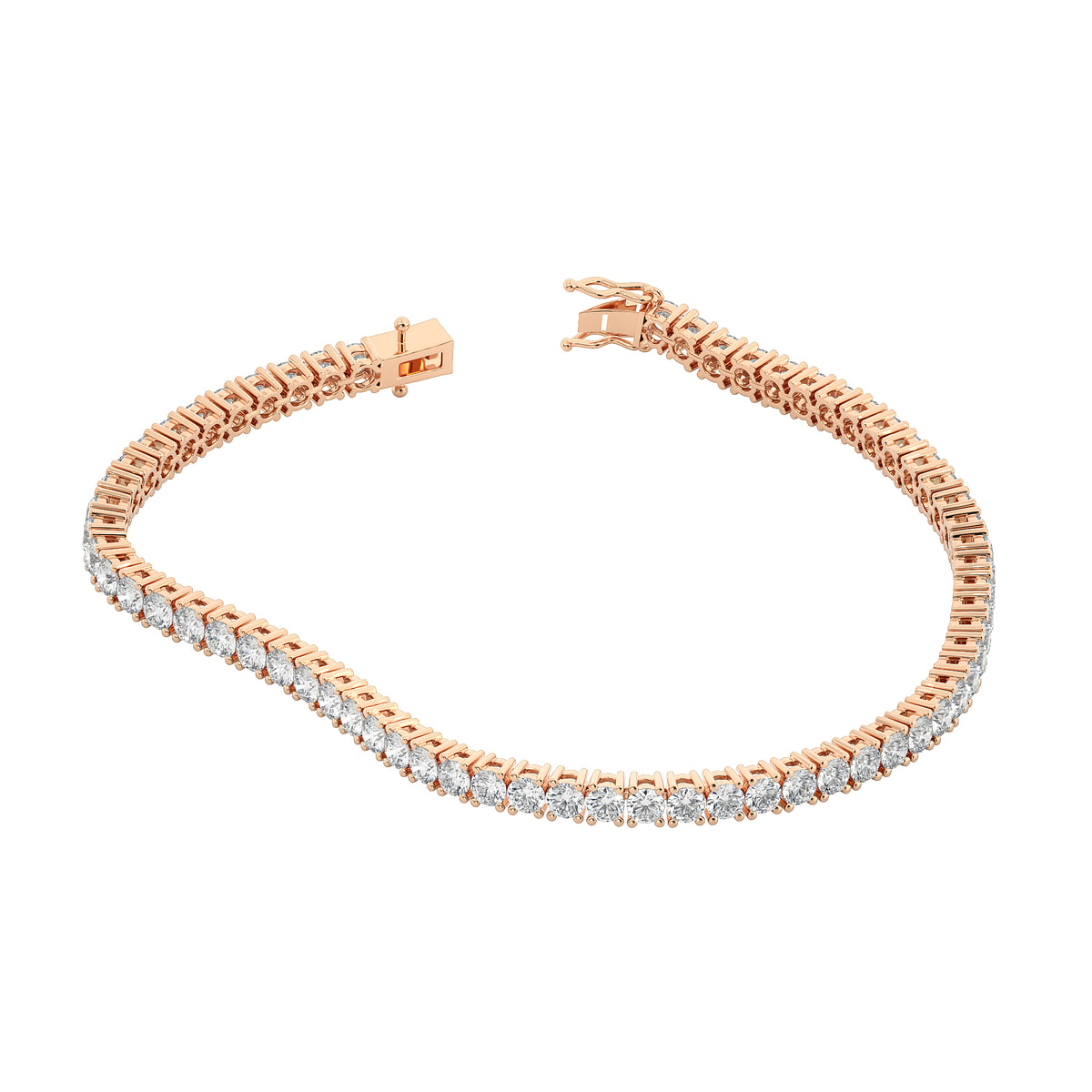 Reverra 14K Round Lab Diamond Tennis Bracelet