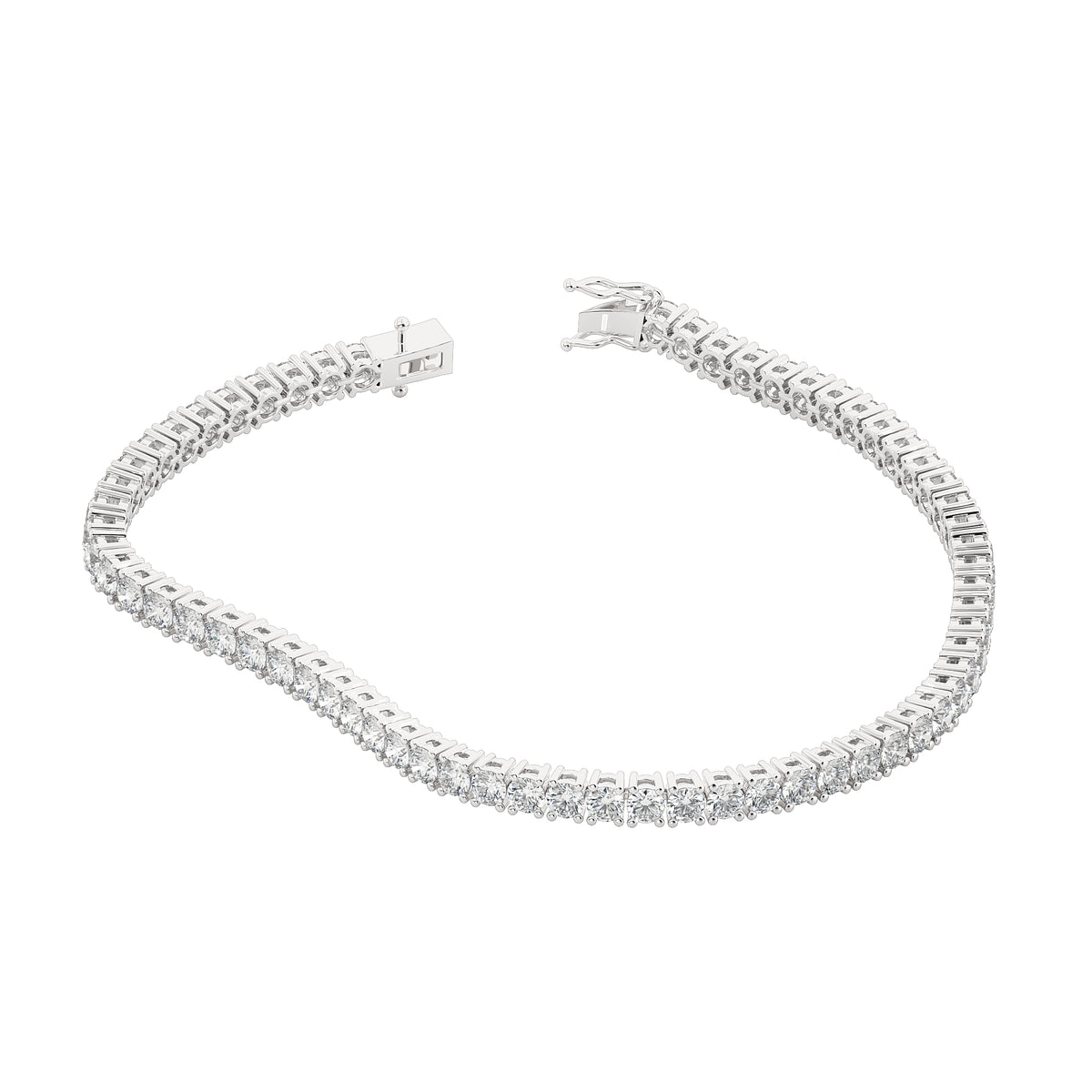 Reverra 14K Round Lab Diamond Tennis Bracelet