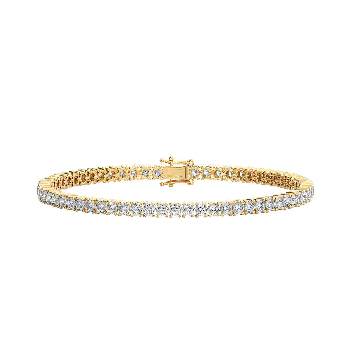 Reverra 14K Round Lab Diamond Tennis Bracelet