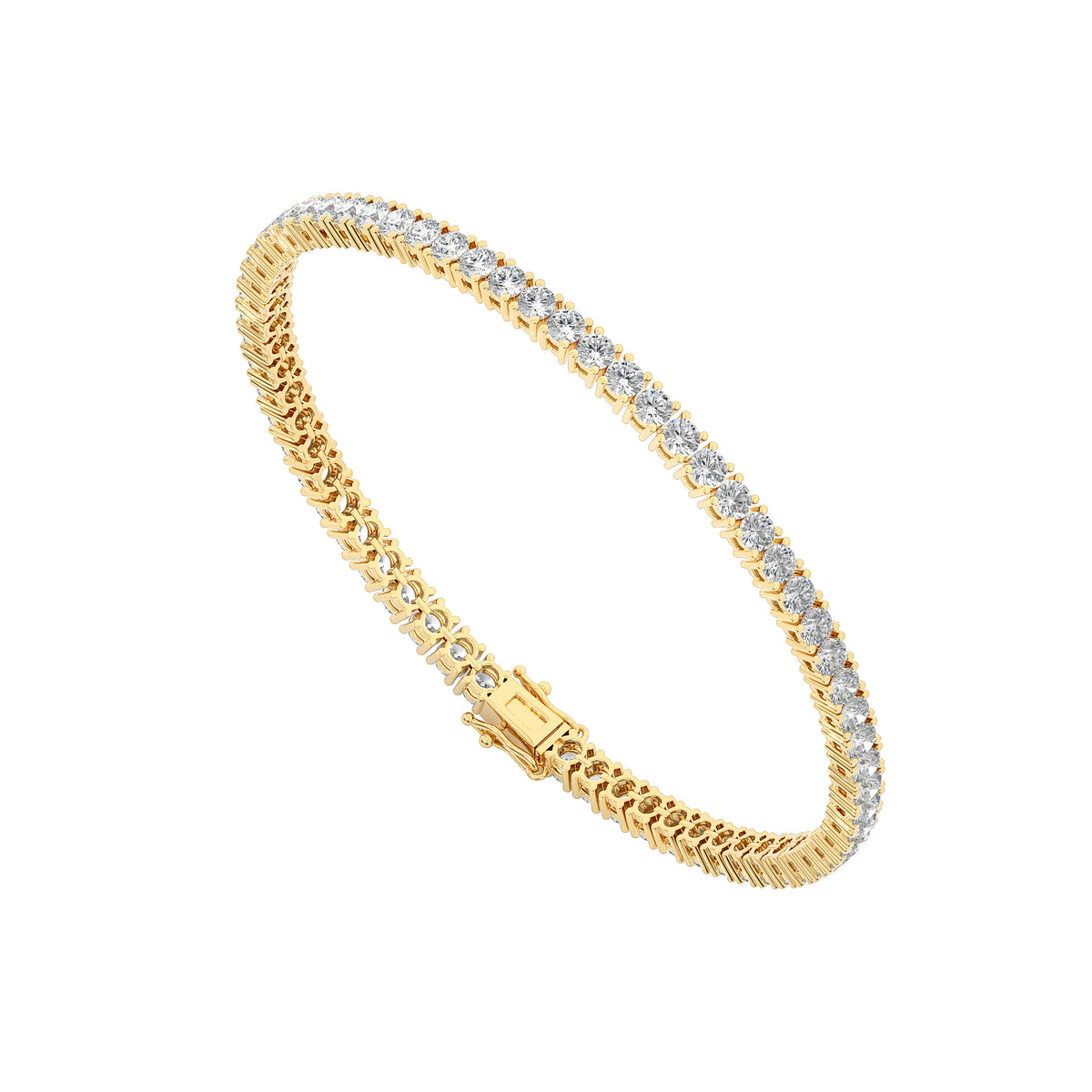 Reverra 14K Round Lab Diamond Tennis Bracelet