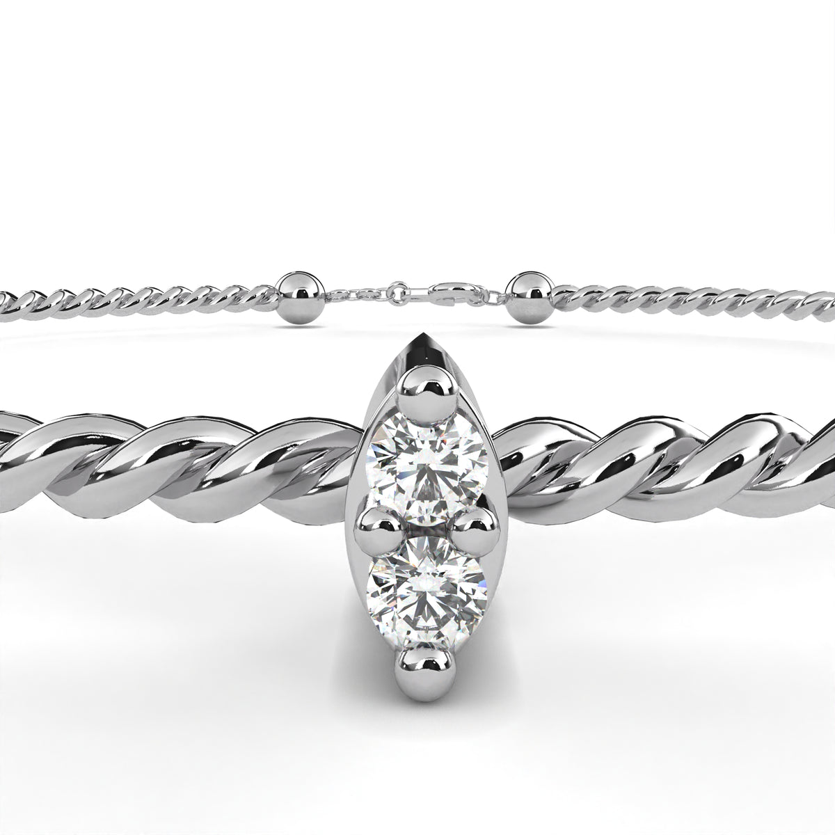 Reverra 14K Round Diamond Fashion Bracelet, CTTW-0.01