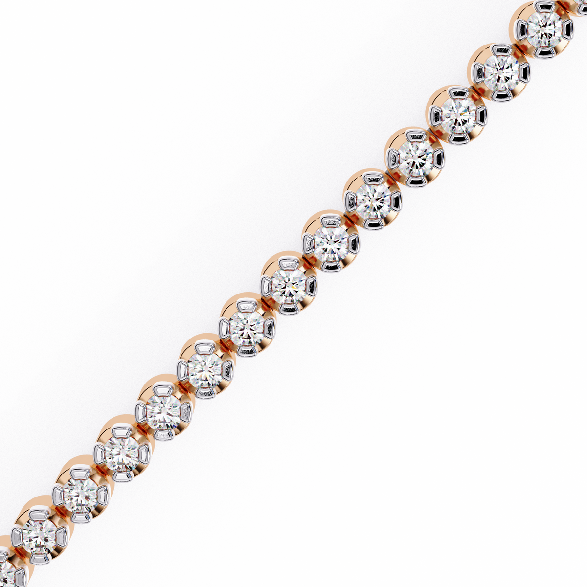 Reverra 14K Round Diamond Tennis Bracelet, CTTW-1.13