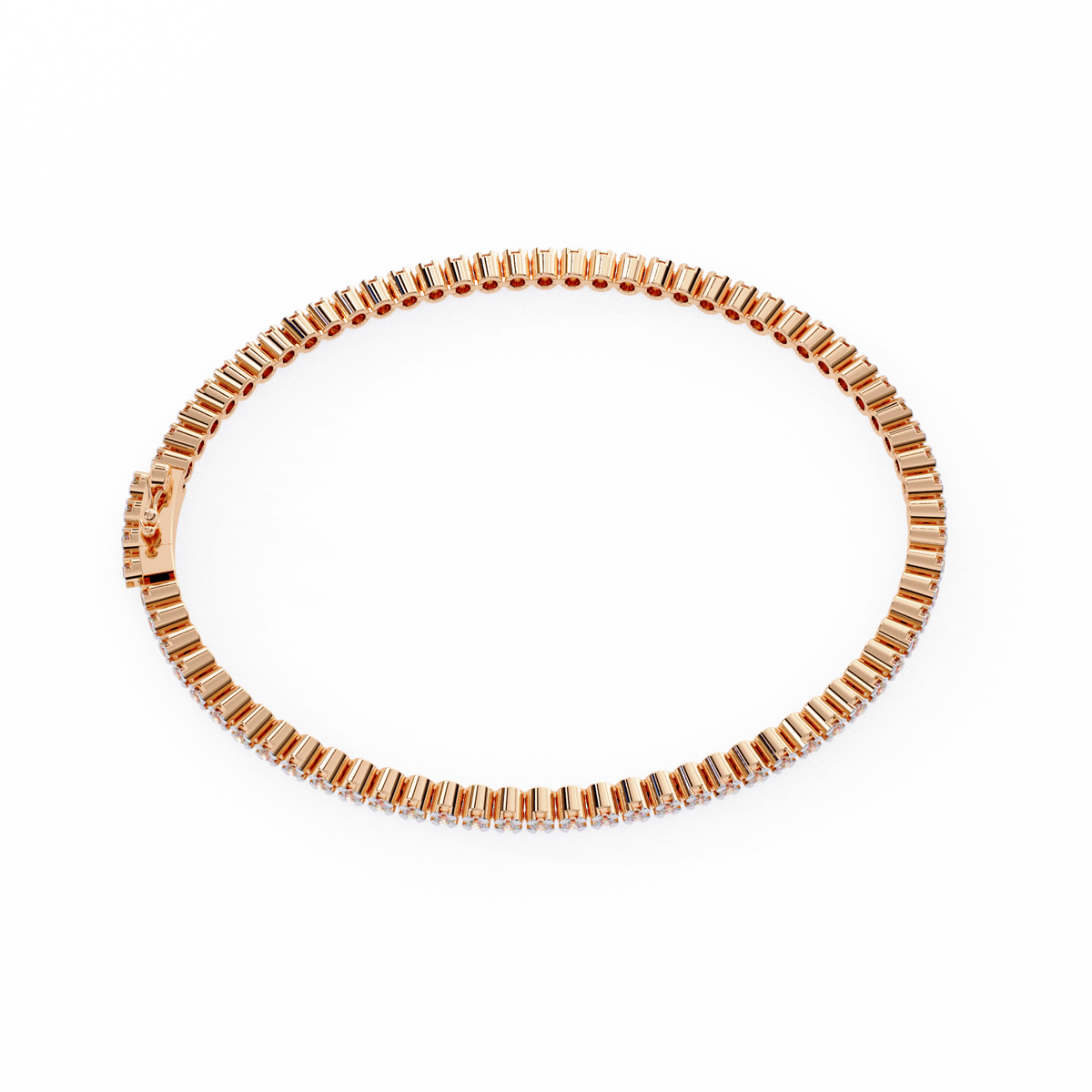 Reverra 14K Round Diamond Tennis Bracelet, CTTW-1.13