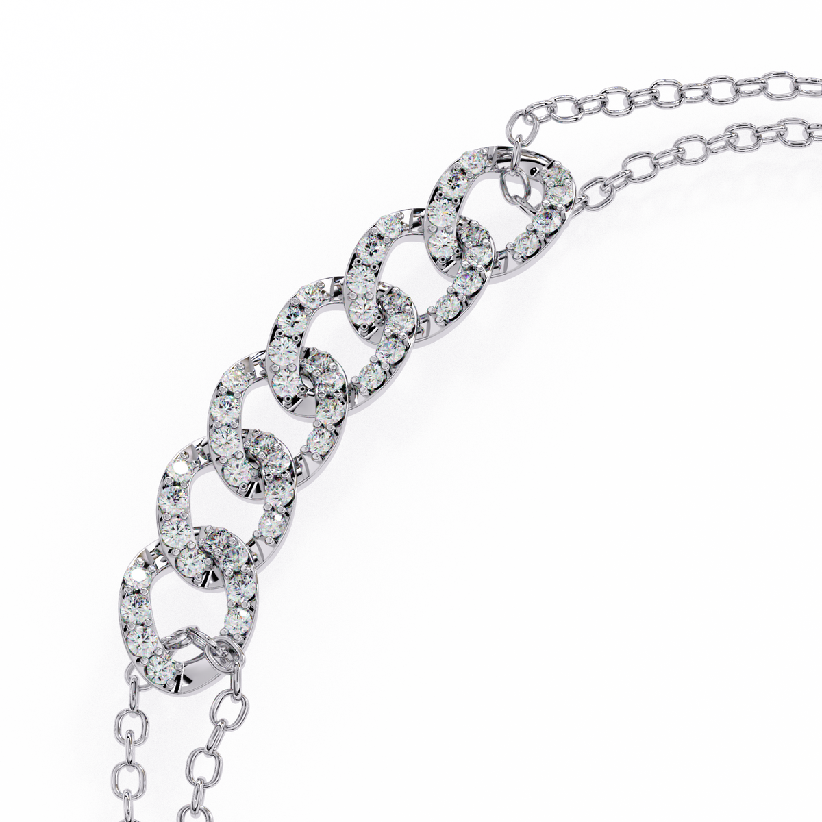Reverra 14K Round Diamond Link Fashion Bracelet, CTTW-0.29