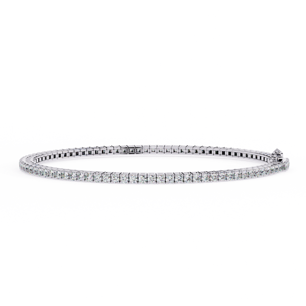 Reverra 14K Gold Round Lab Grown Diamond Classic Tennis Bracelet for Women, CTTW-1.92