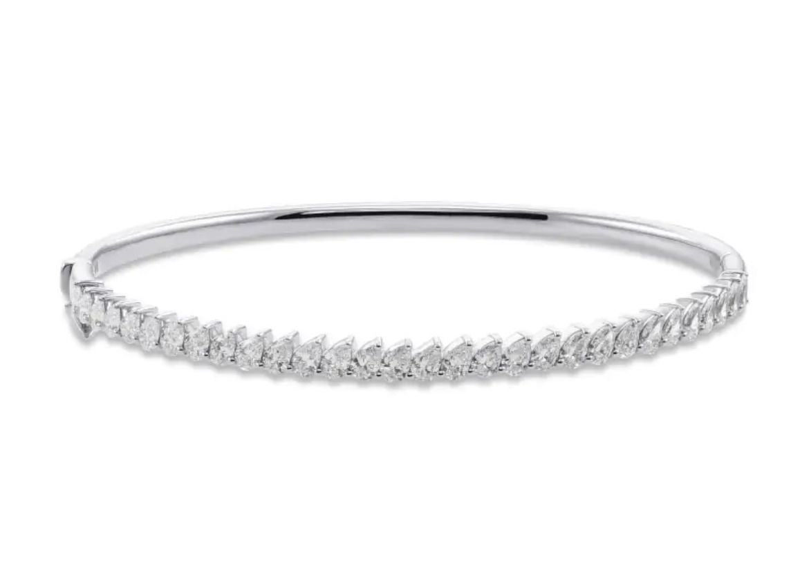 Reverra 14K Marquise Diamond Flexi Bracelet, CTTW-4.06