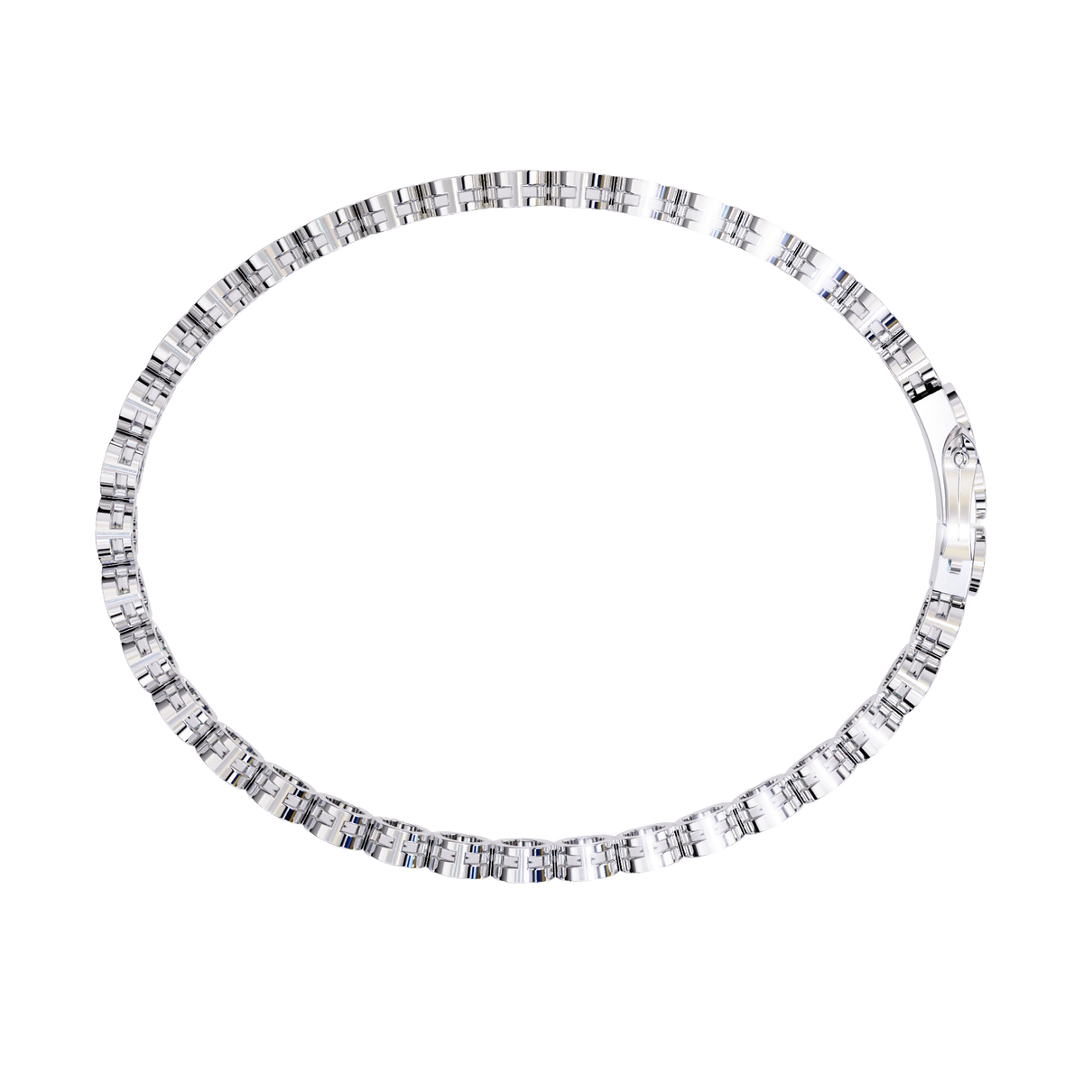 Reverra 14K Round Bezel Set Diamond Tennis Bracelet, CTTW-0.59