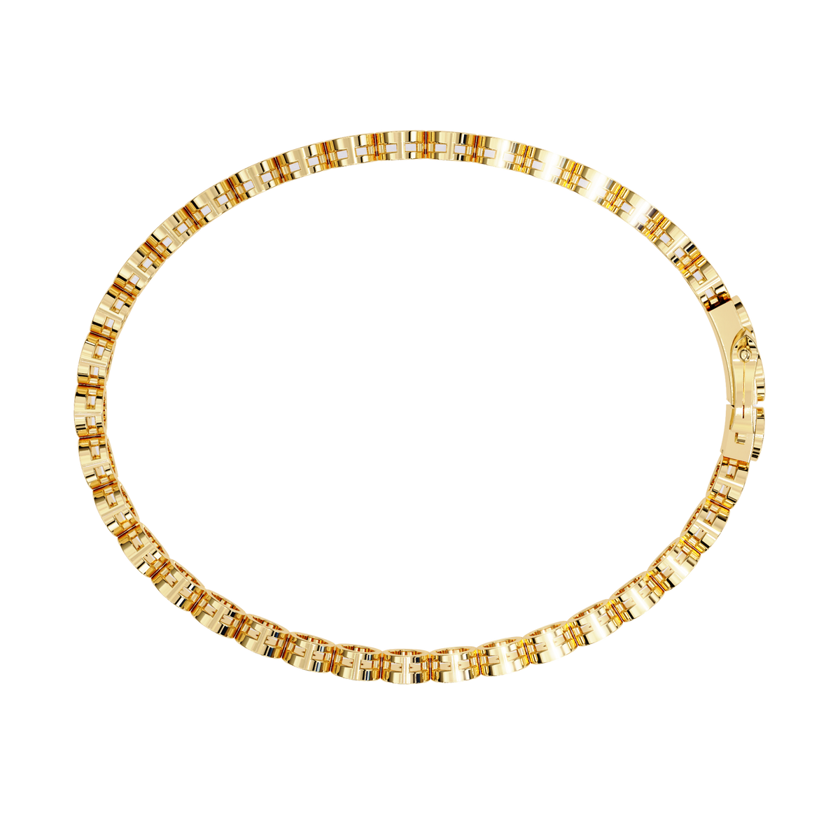 Reverra 14K Round Bezel Set Diamond Tennis Bracelet, CTTW-0.59