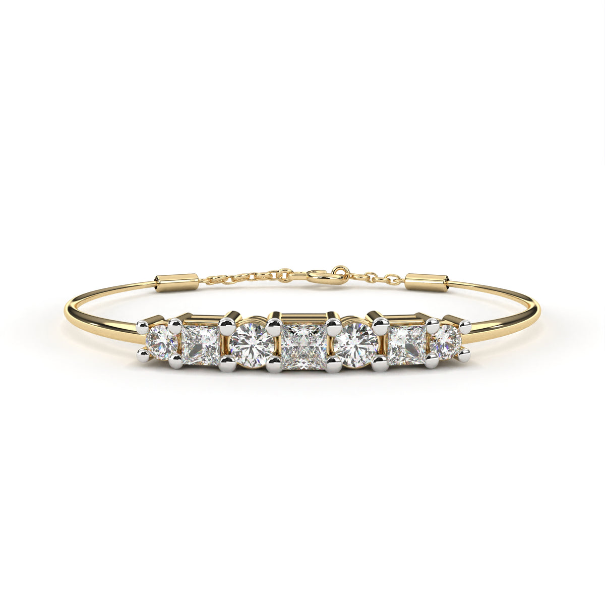 Reverra 14K Mixed Shape Diamond Flexi Bracelet, CTTW-0.36