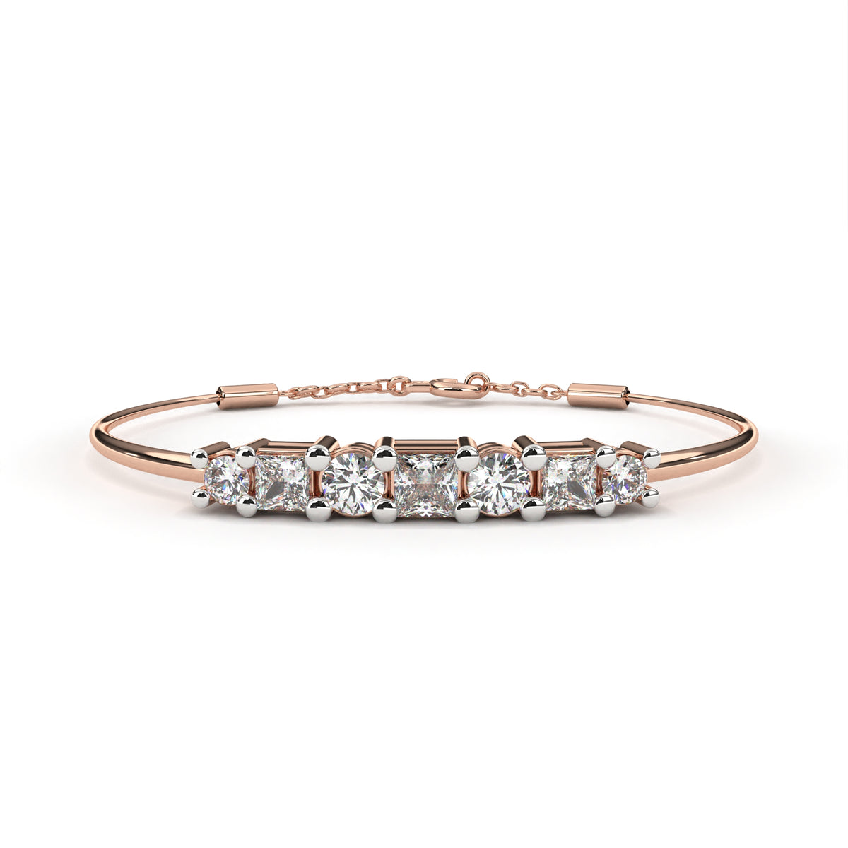 Reverra 14K Mixed Shape Diamond Flexi Bracelet, CTTW-0.36