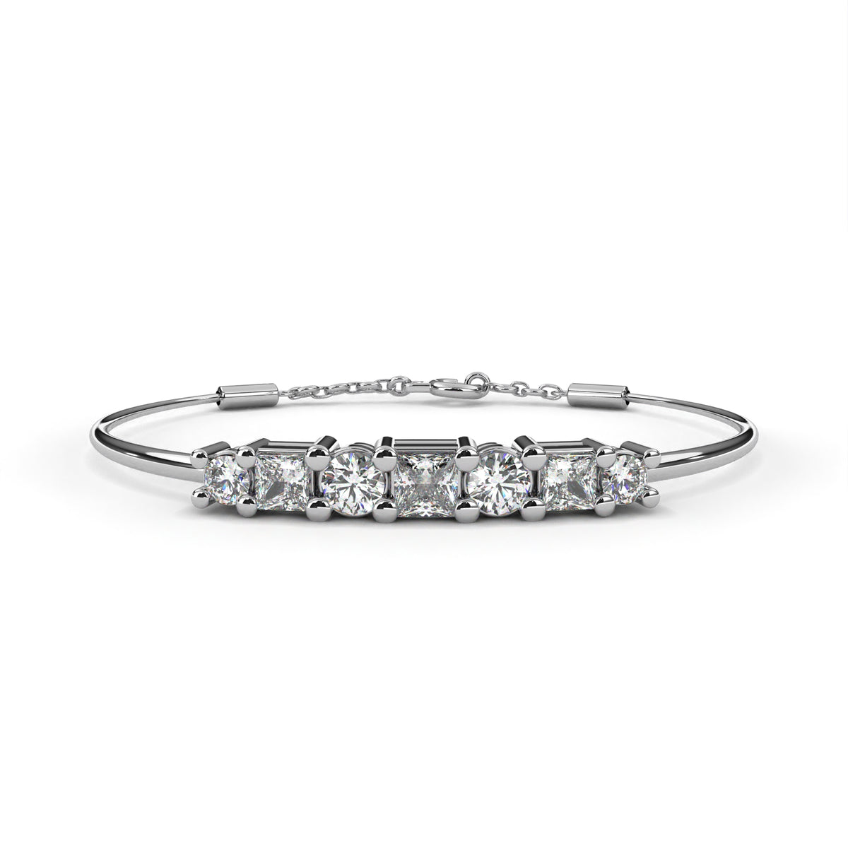 Reverra 14K Mixed Shape Diamond Flexi Bracelet, CTTW-0.36