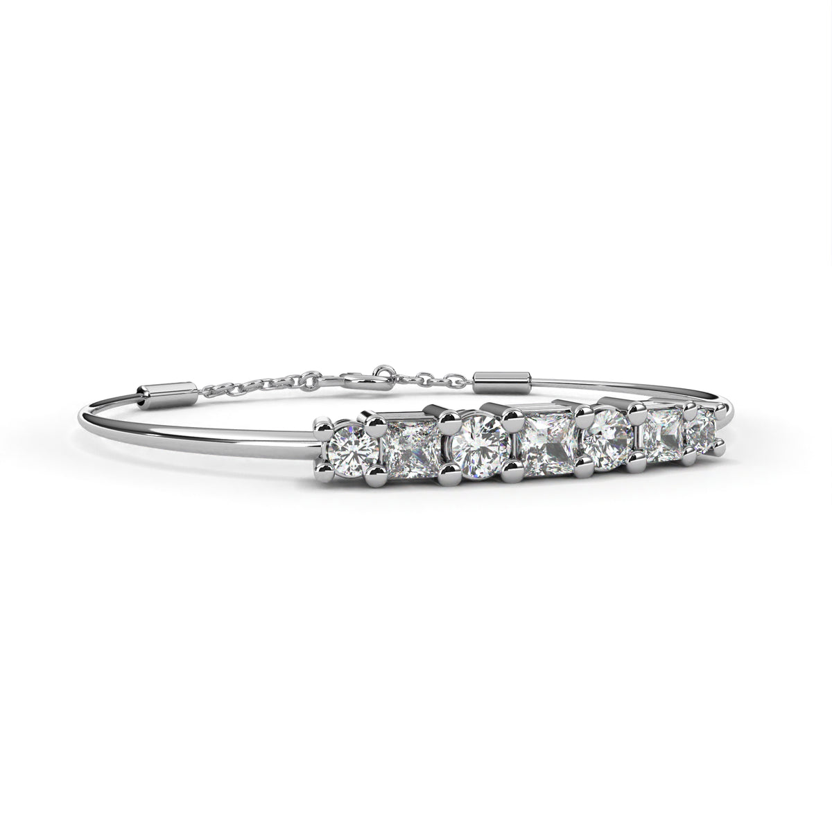 Reverra 14K Mixed Shape Diamond Flexi Bracelet, CTTW-0.36