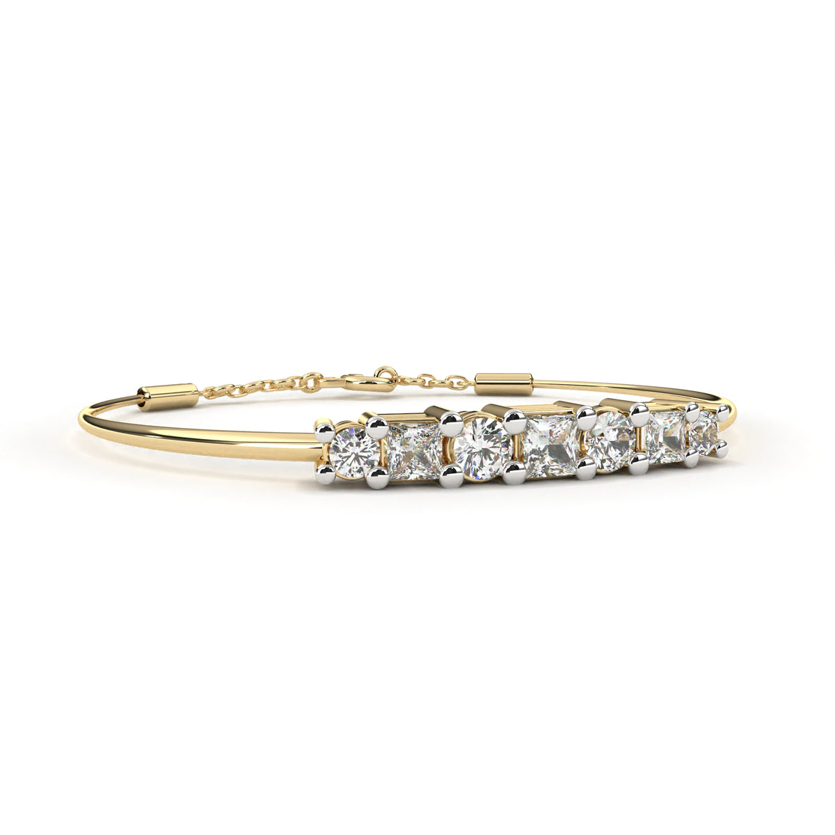 Reverra 14K Mixed Shape Diamond Flexi Bracelet, CTTW-0.36