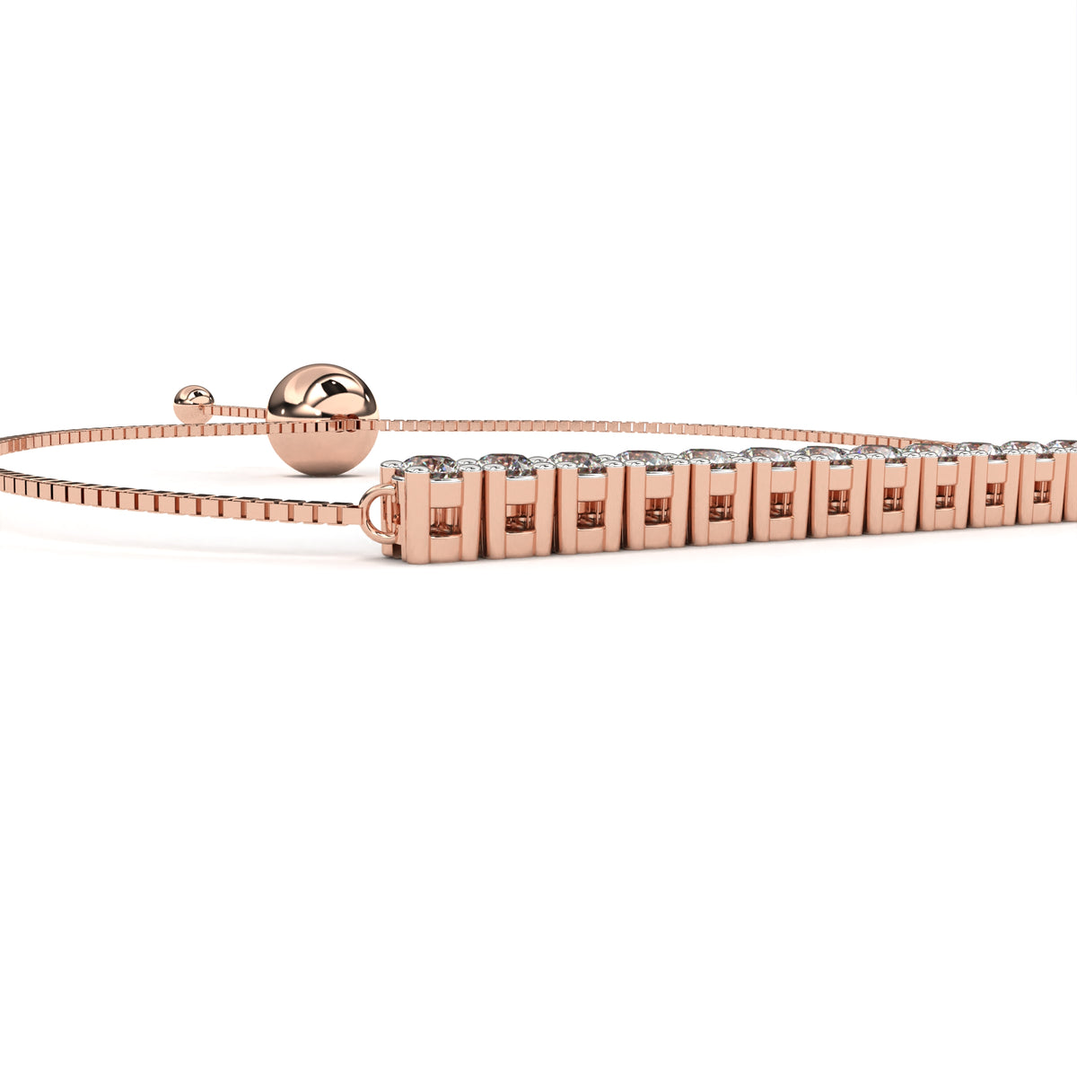 Reverra 14K Adjustable Bar Diamond Fashion Bracelet, CTTW-0.36