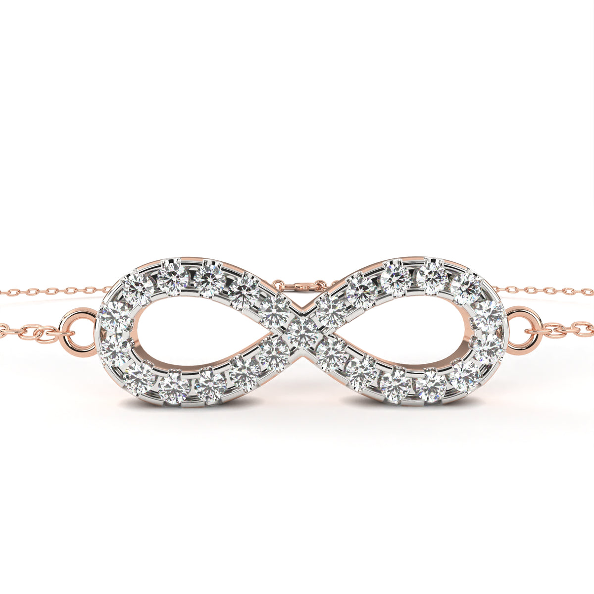 Reverra 14K Diamond Infinity Symbol Bracelet, CTTW-0.39