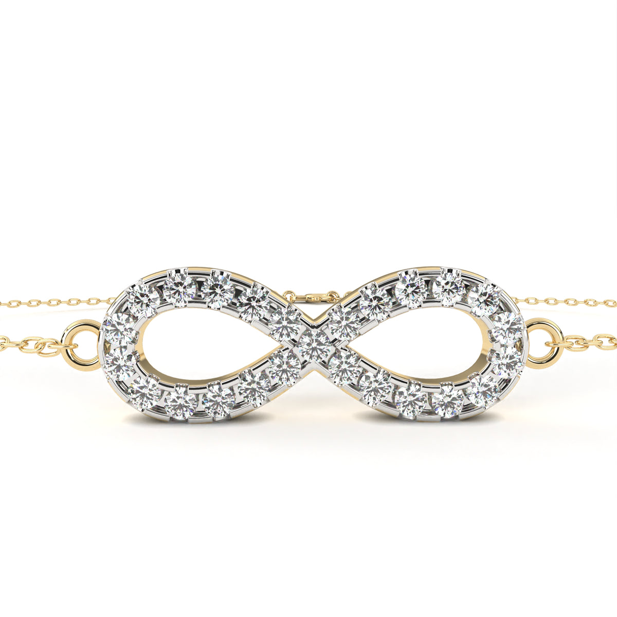 Reverra 14K Diamond Infinity Symbol Bracelet, CTTW-0.39