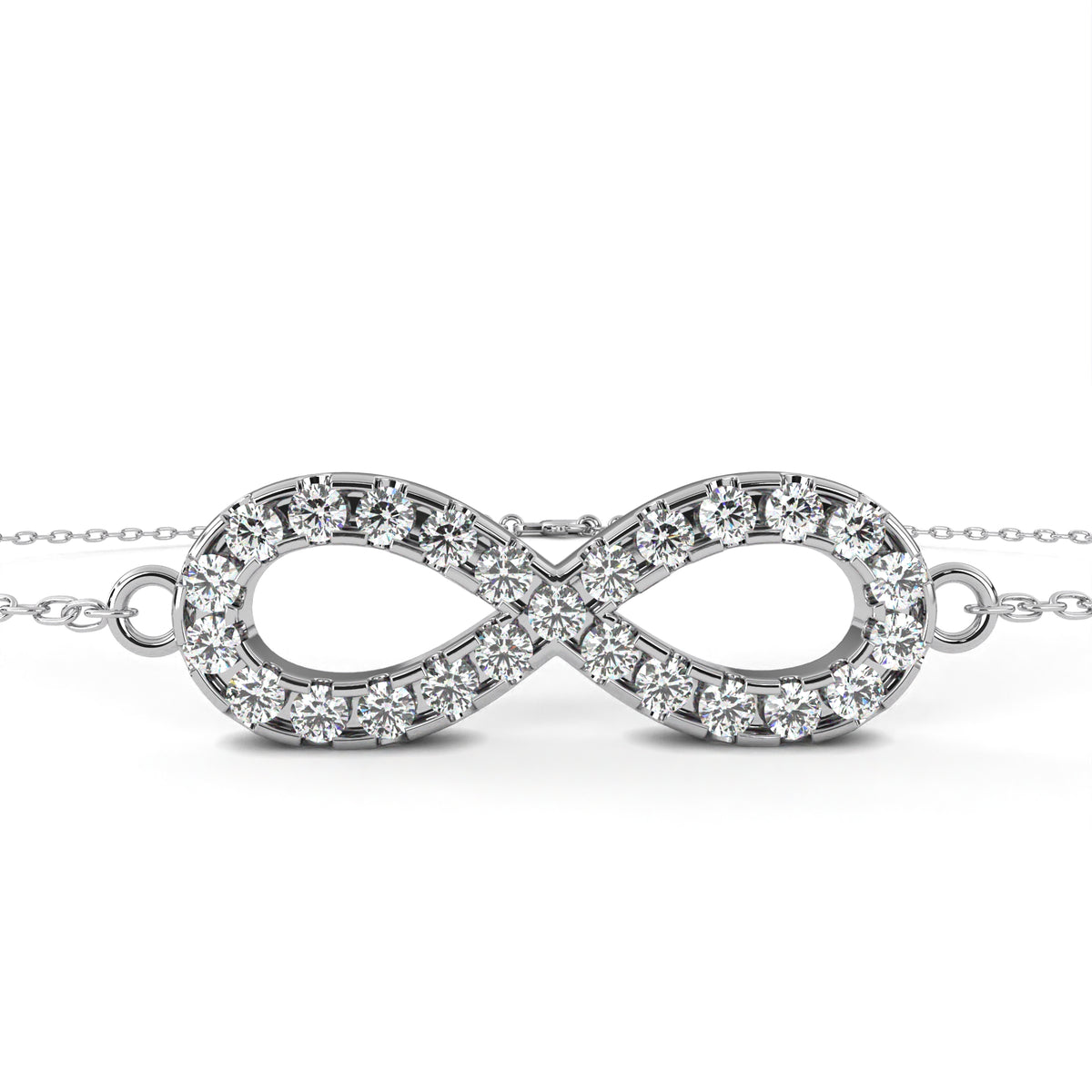 Reverra 14K Diamond Infinity Symbol Bracelet, CTTW-0.39