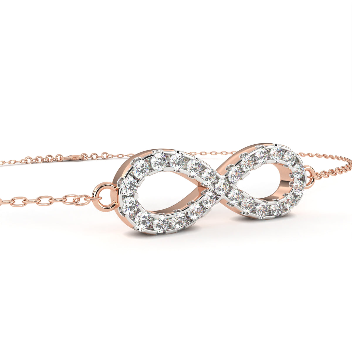 Reverra 14K Diamond Infinity Symbol Bracelet, CTTW-0.39