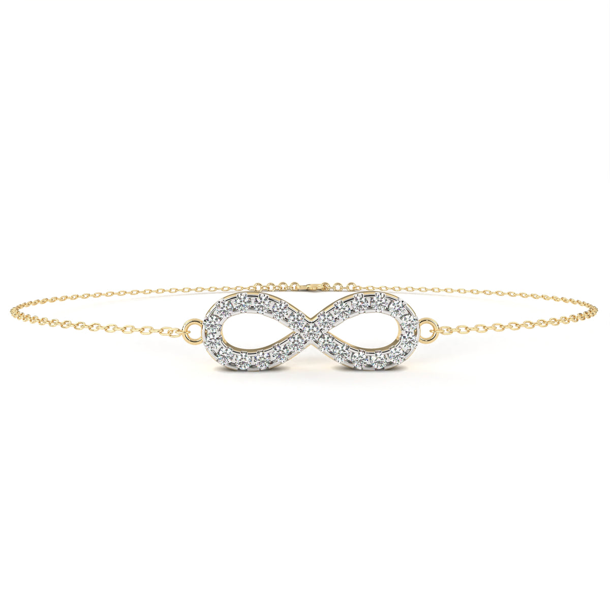 Reverra 14K Diamond Infinity Symbol Bracelet, CTTW-0.39