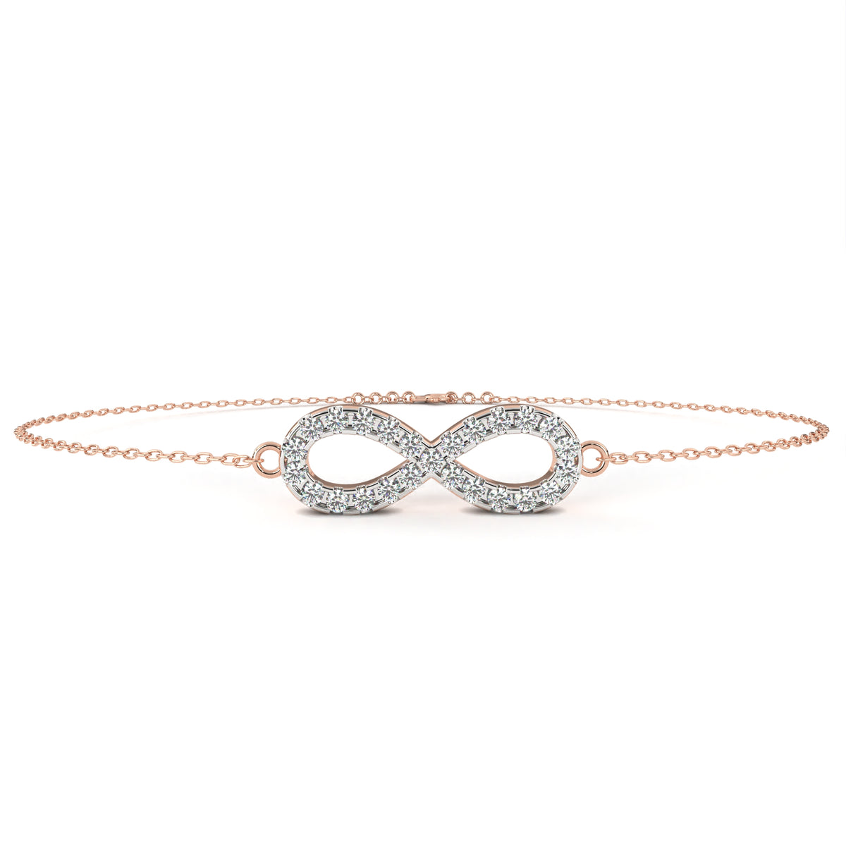 Reverra 14K Diamond Infinity Symbol Bracelet, CTTW-0.39