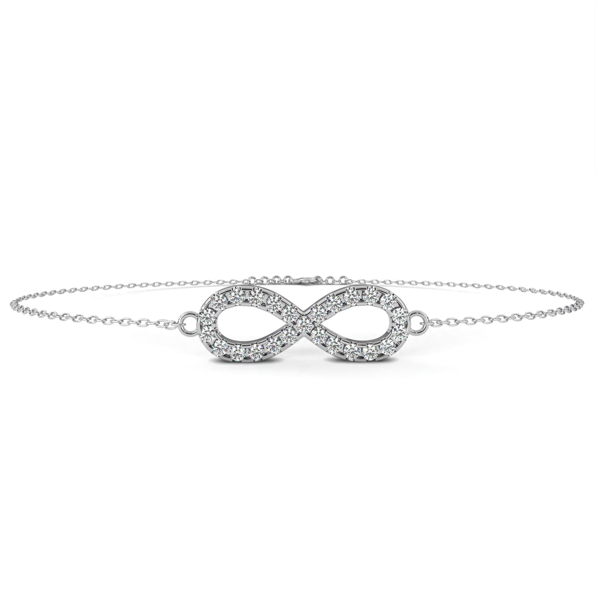 Reverra 14K Diamond Infinity Symbol Bracelet, CTTW-0.39