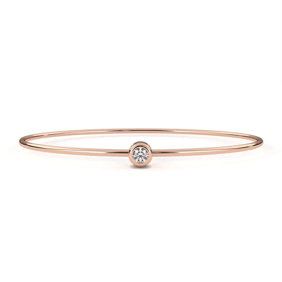 Reverra 14K Round Diamond Flexi Bracelet, CTTW-0.09