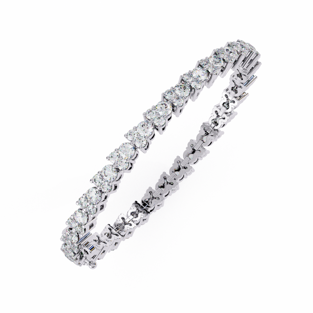 Reverra 14K Round Diamond Tennis Bracelet, CTTW-1.28