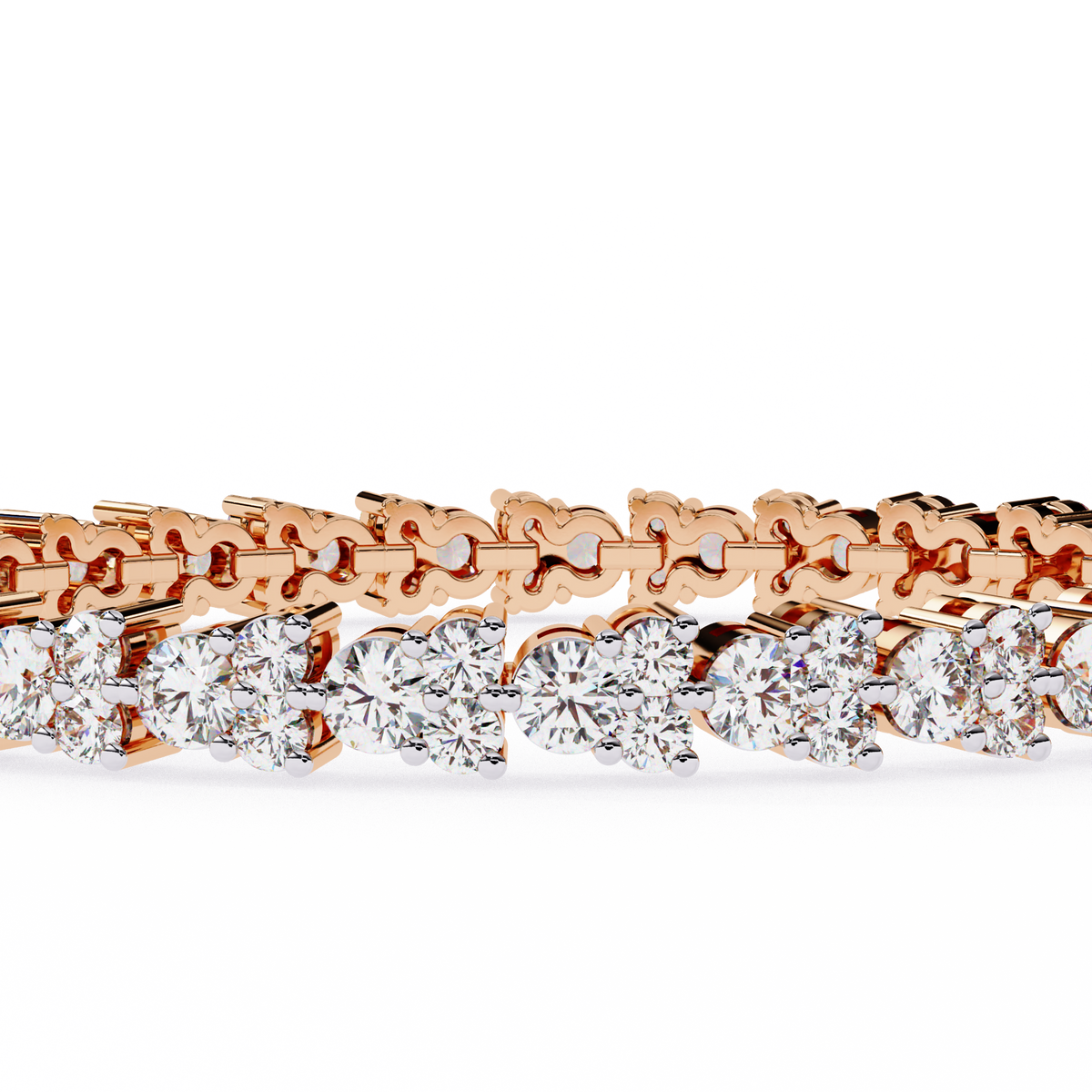 Reverra 14K Round Diamond Tennis Bracelet, CTTW-1.28