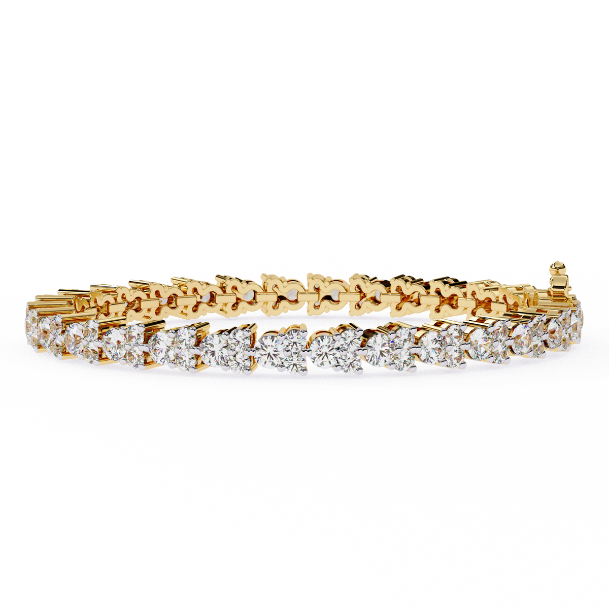 Reverra 14K Round Diamond Tennis Bracelet, CTTW-1.28