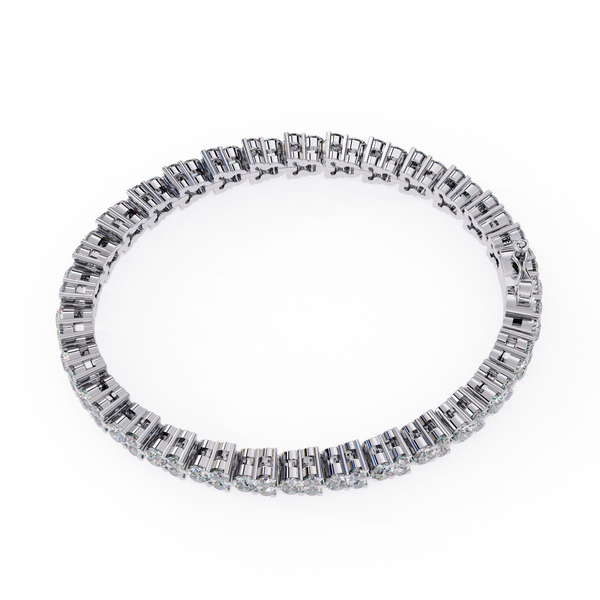 Reverra 14K Gold Round Lab Grown Diamond Tennis Bracelet for Women, CTTW-1.28