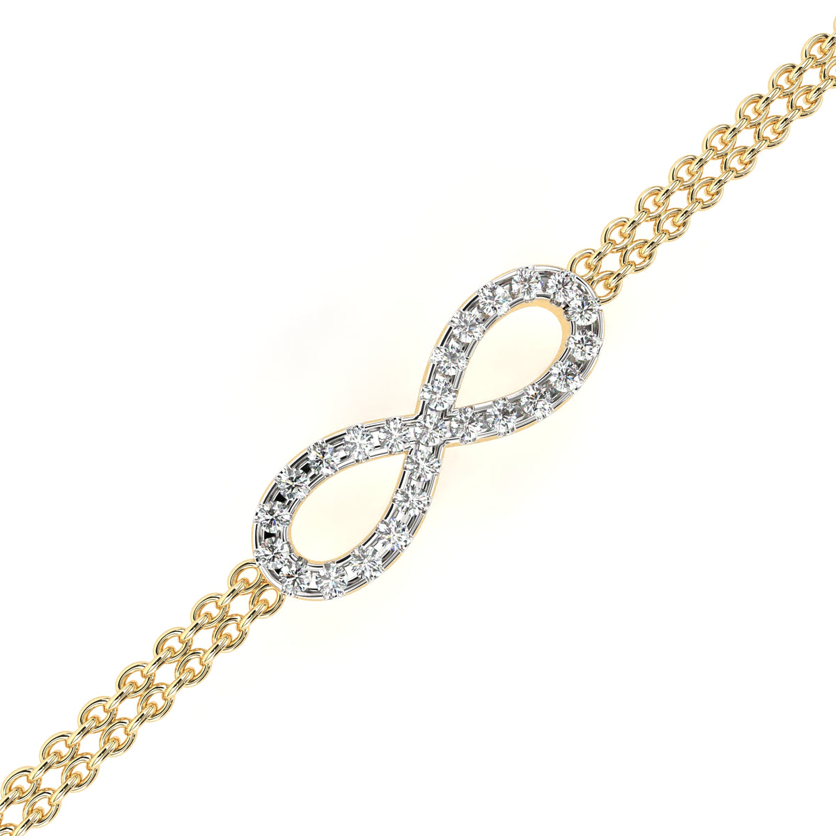 Reverra 14K Round Diamond Infinity Bracelet, CTTW-0.39
