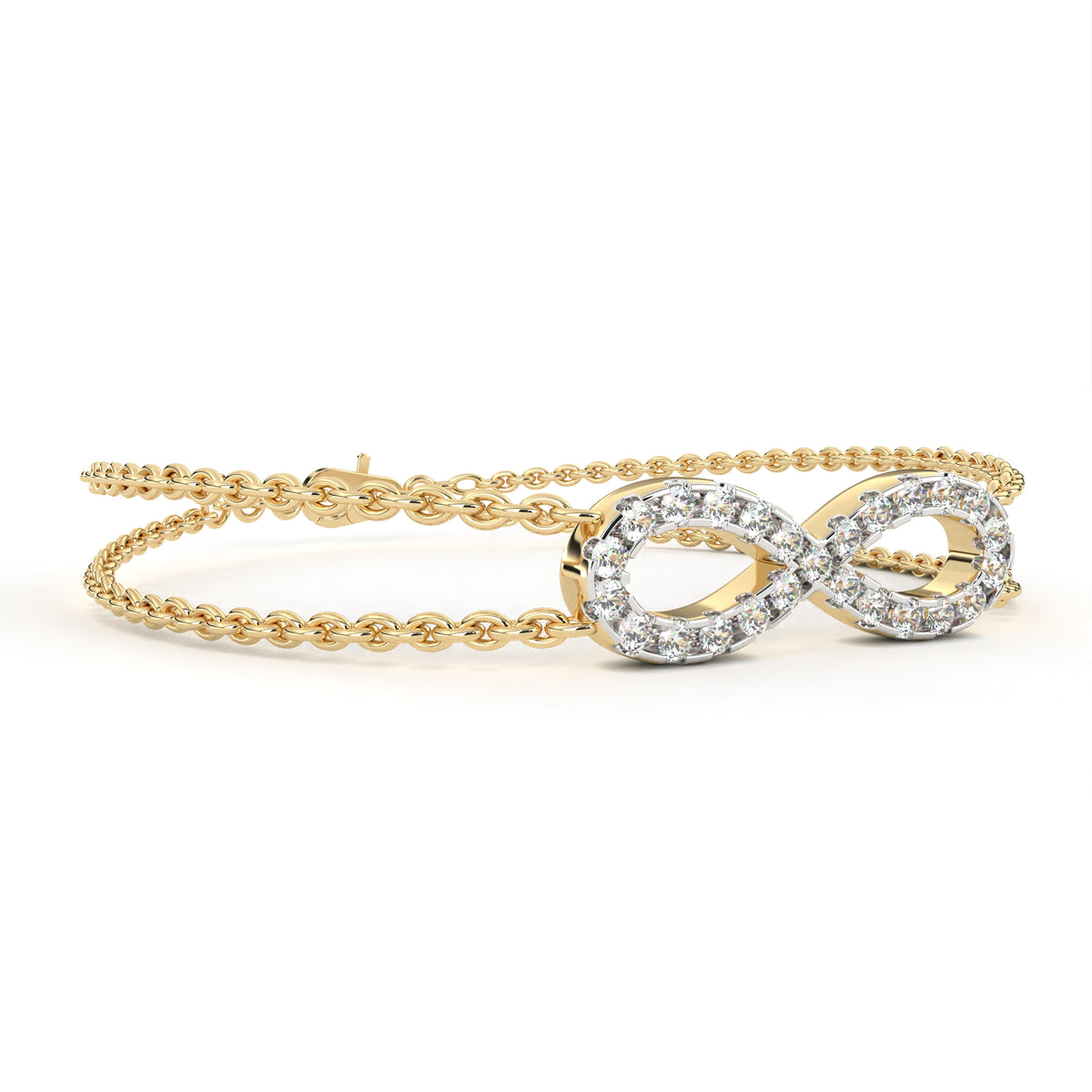 Reverra 14K Round Diamond Infinity Bracelet, CTTW-0.39