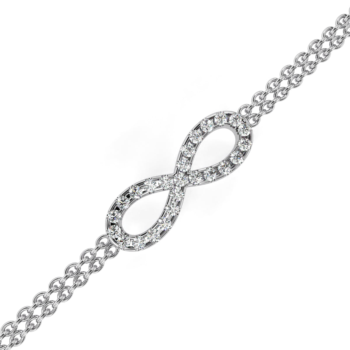 Reverra 14K Round Diamond Infinity Bracelet, CTTW-0.39