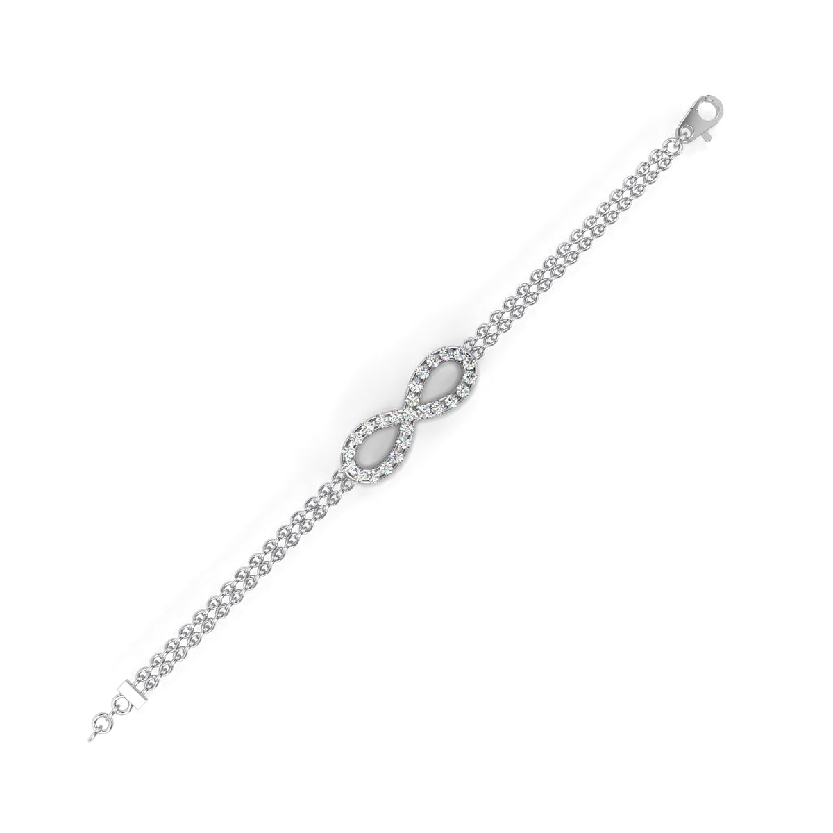 Reverra 14K Round Diamond Infinity Bracelet, CTTW-0.39