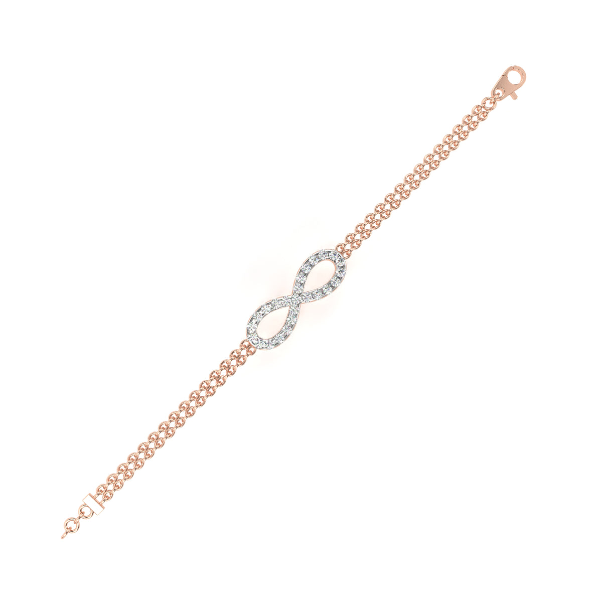 Reverra 14K Round Diamond Infinity Bracelet, CTTW-0.39