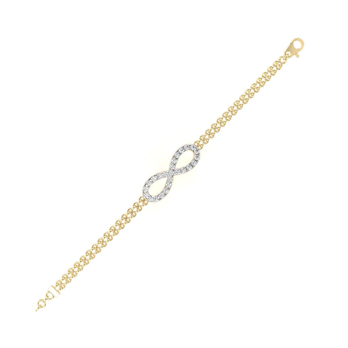 Reverra 14K Round Diamond Infinity Bracelet, CTTW-0.39