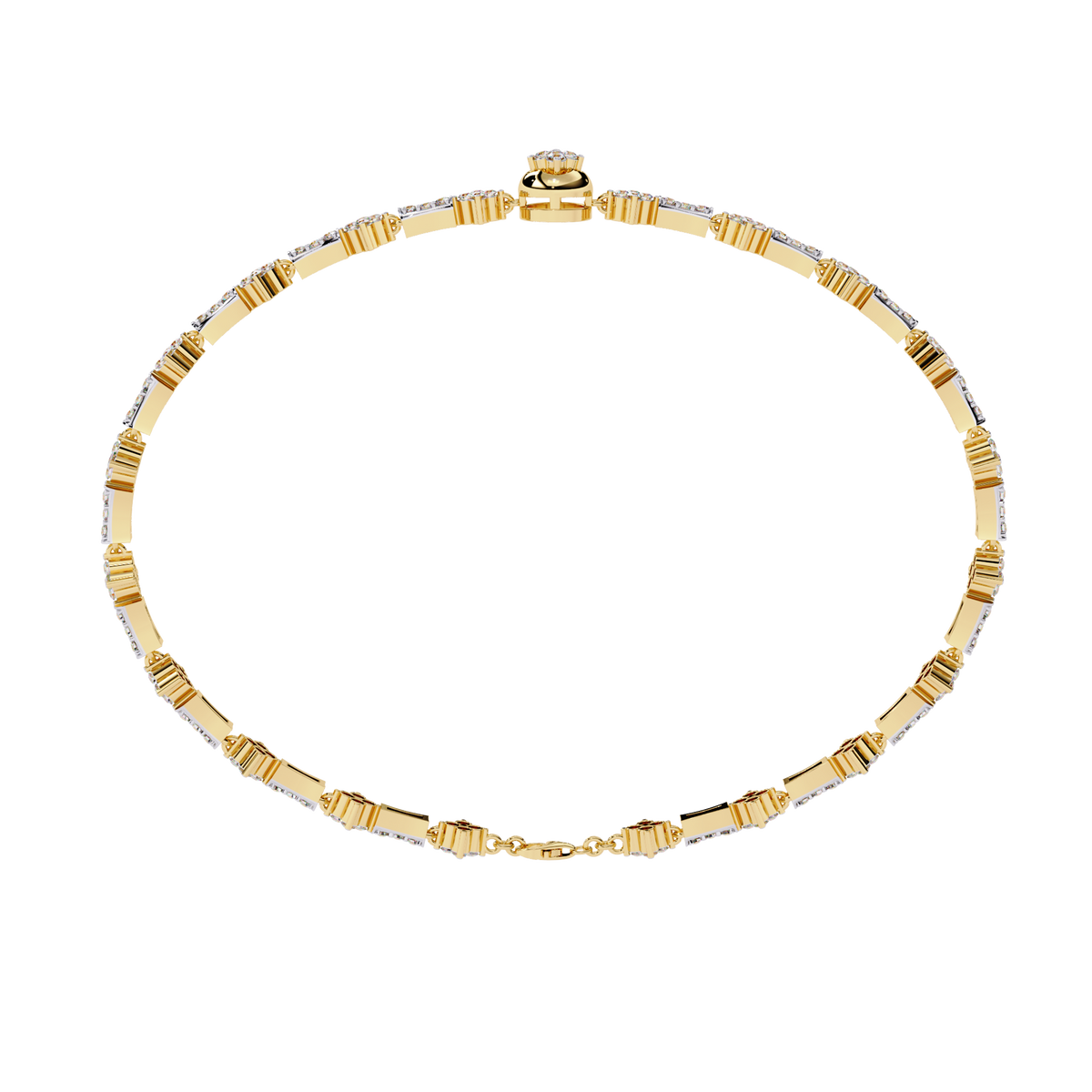 Reverra 14K Baguette Diamond Flexi Bracelet, CTTW-0.82