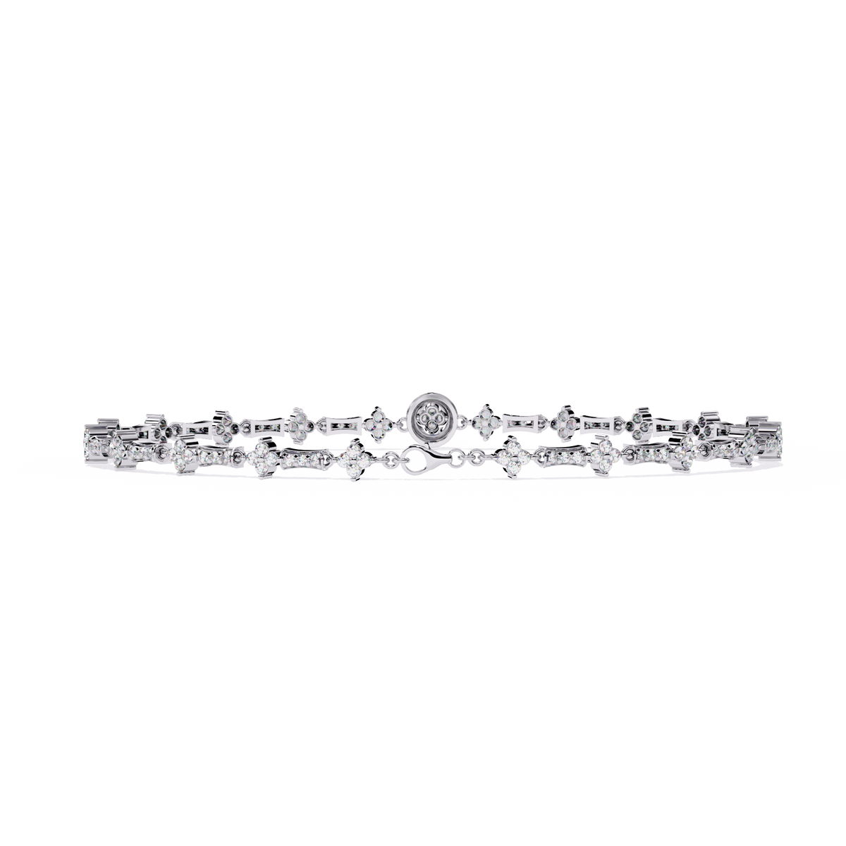 Reverra 14K Baguette Diamond Flexi Bracelet, CTTW-0.82