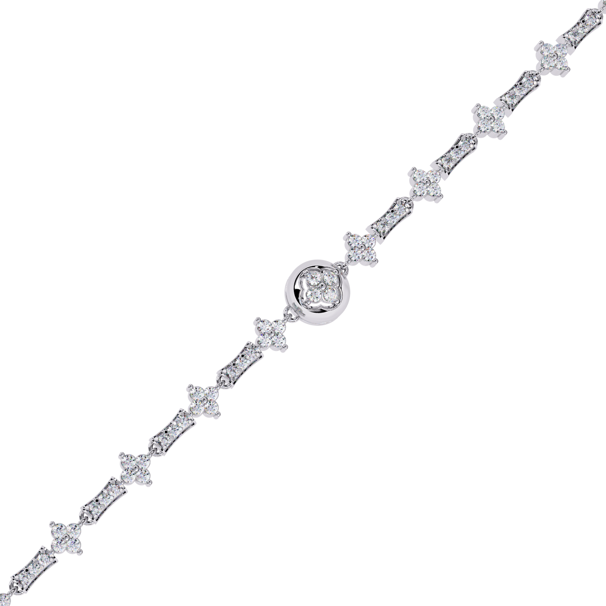 Reverra 14K Baguette Diamond Flexi Bracelet, CTTW-0.82