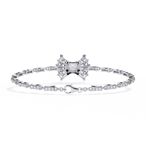 Reverra 14K Gold Princess Lab Grown Diamond Flexi Bracelet for Women, CTTW-1.65