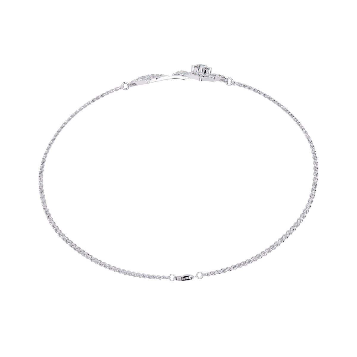 Reverra 14K Square Diamond Flexi Bracelet, CTTW-0.54