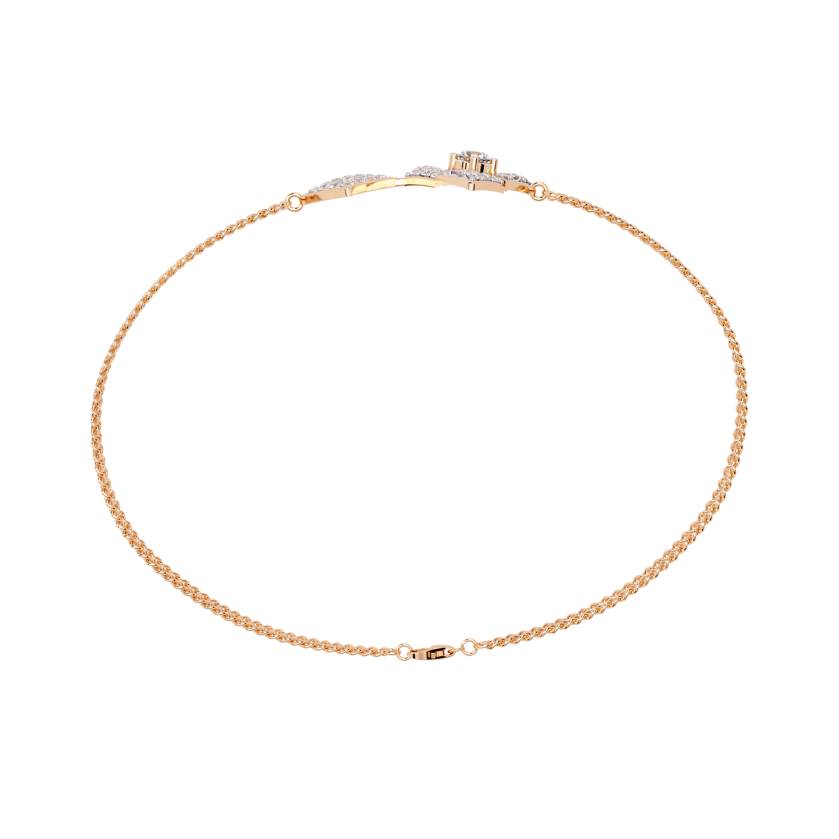 Reverra 14K Square Diamond Flexi Bracelet, CTTW-0.54