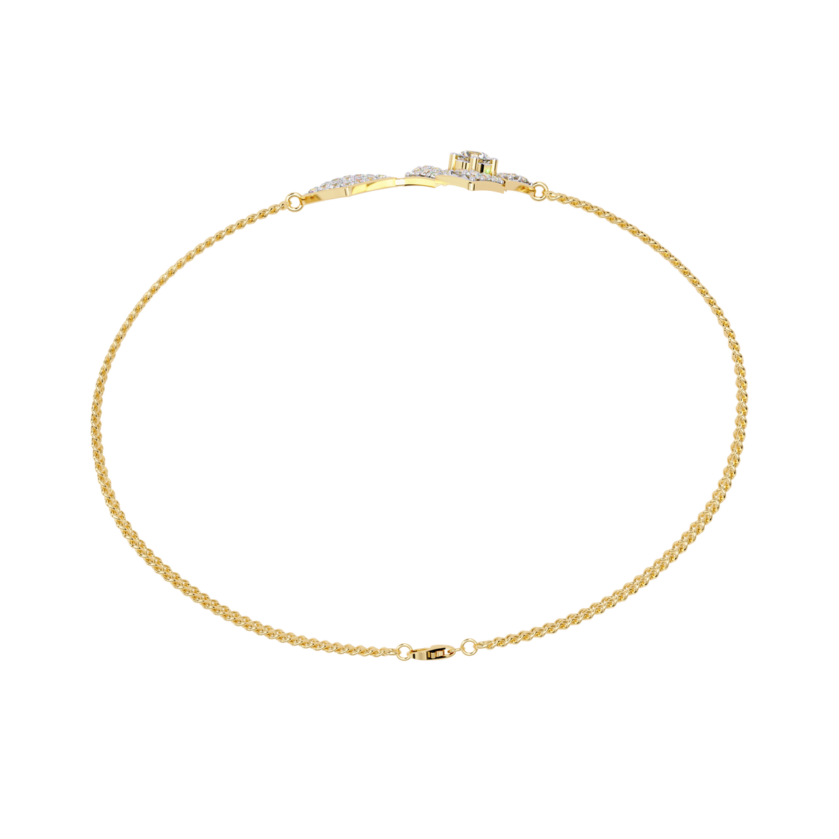 Reverra 14K Square Diamond Flexi Bracelet, CTTW-0.54