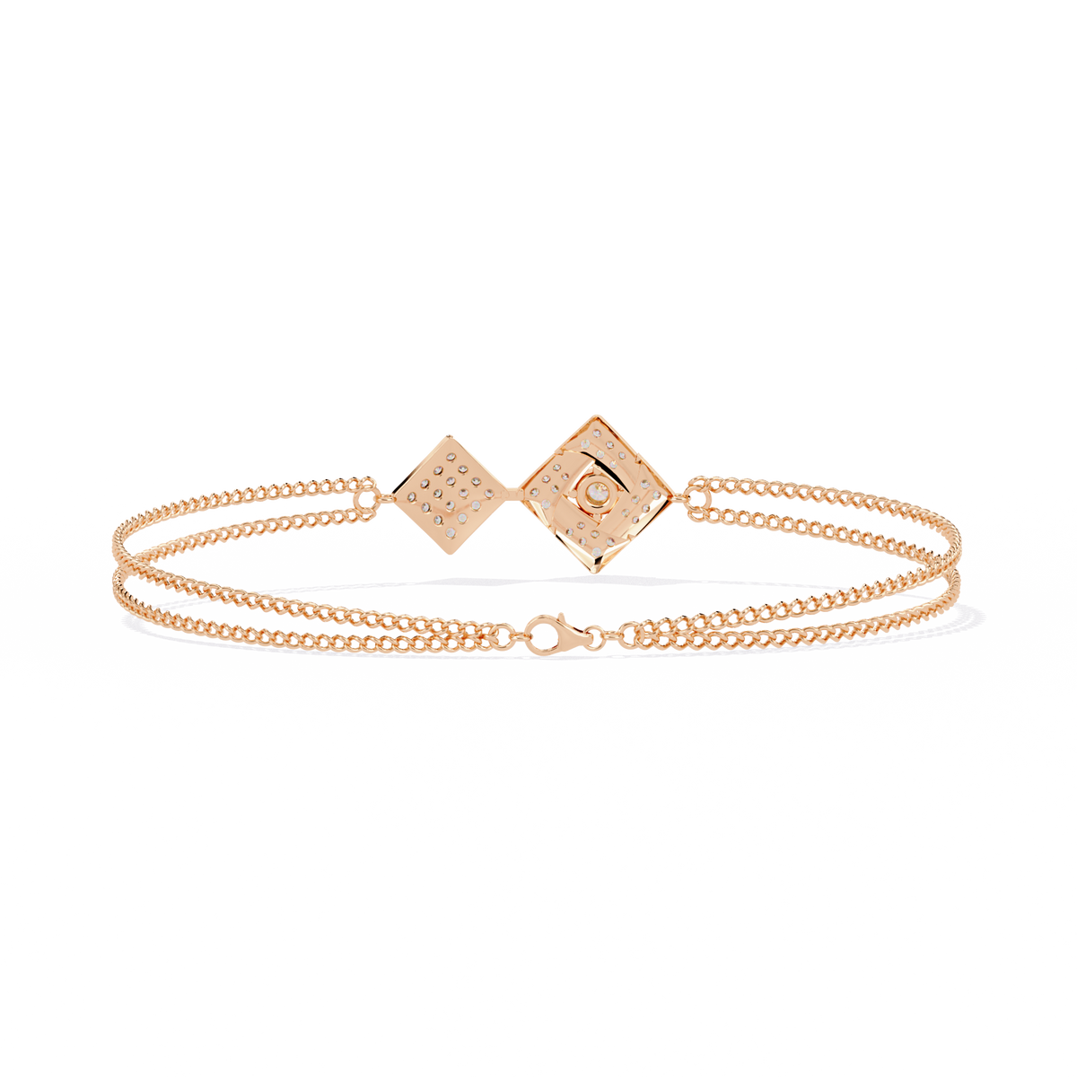 Reverra 14K Square Diamond Flexi Bracelet, CTTW-0.54