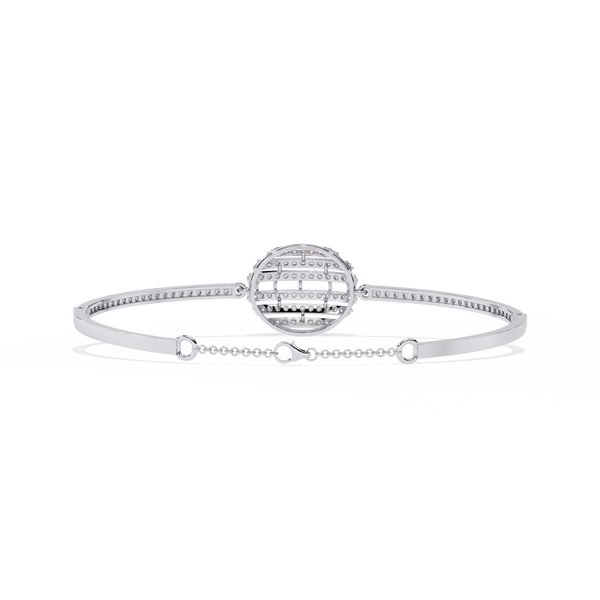 Reverra 14K Gold Round Lab Grown Diamond Flexi Bracelet for Women, CTTW-0.66