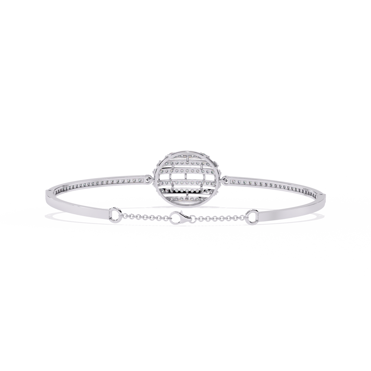 Reverra 14K Round Diamond Flexi Bangle, CTTW-0.66