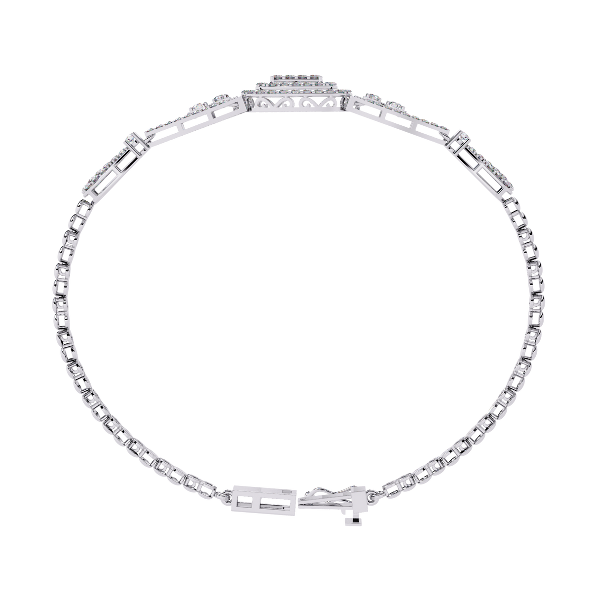 Reverra 14K Cushion Diamond Flexi Bracelet, CTTW-1.07